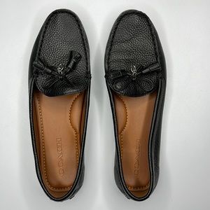 Coach Black Leather Loafers 8.5 EXCELLENT